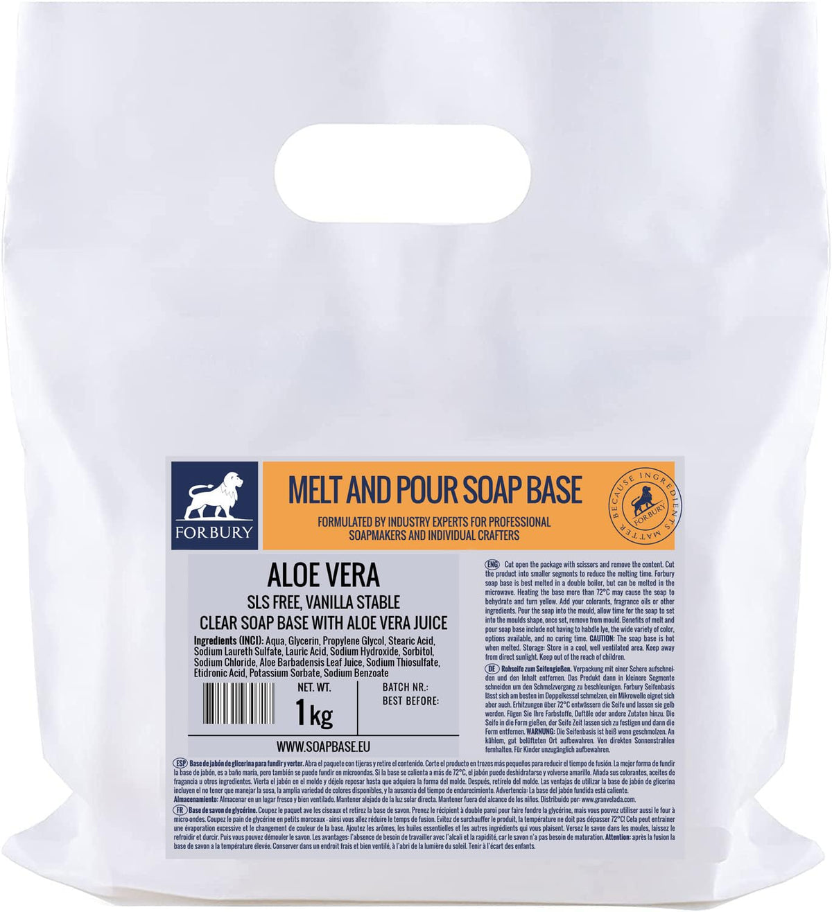 Forbury Aloe Vera – transparente Seifenbasis