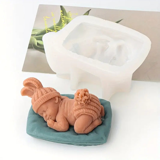 3D-Silikonform schlafendes Baby